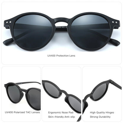 ZENOTTIC Retro Polarized Sunglasses 2026 2025 Men Women Vintage Small Round Frame Sun Glasses Polarized Lens UV400 Goggles Shade