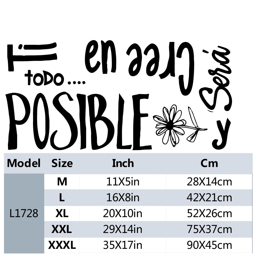 Inspired By Spanish quotes, Wall Stickers Are Suitable For Living Rooms And bedrooms, Easy To Disassemble Self Stick