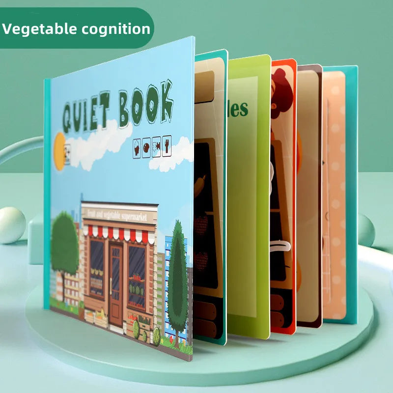 Quiet Book Magic Sticker Toy Baby Educational Montessori Early Education Children Enlightenment Cognitive Material Package