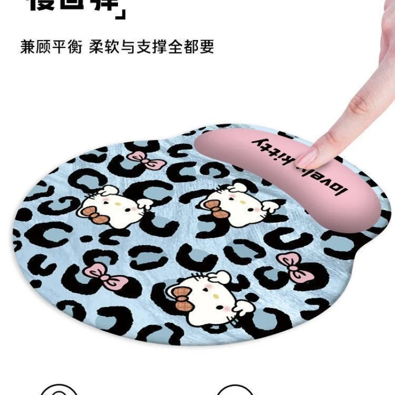 Cartoon mouse pad for girls, with a wrist rest, memory foam hand support, and a thickened wrist rest; suitable for office and ga