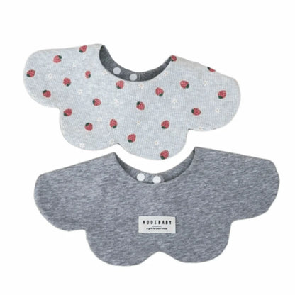 Easy To Wear Cartoon Baby Feeding Bib Two-sided Usable Cotton Baby Drool Bib Absorbent Washable Cute Saliva Towel Newborn Care