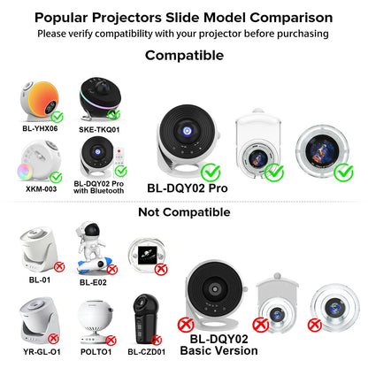 4K Galaxy Projector Lamp Disc HD Star Projector Night Disc Planetarium Projector - 6 Pcs Animal Series (Projector Not Included)