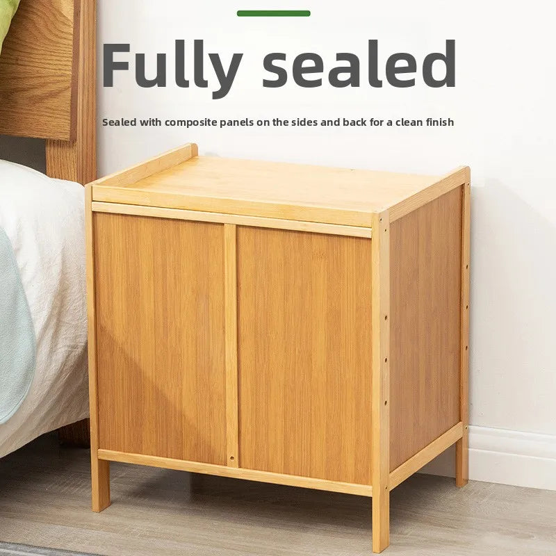 Simple solid wood bedside table, multi-layer drawer small cabinet, light luxury storage cabinet, simple bedside storage cabinet