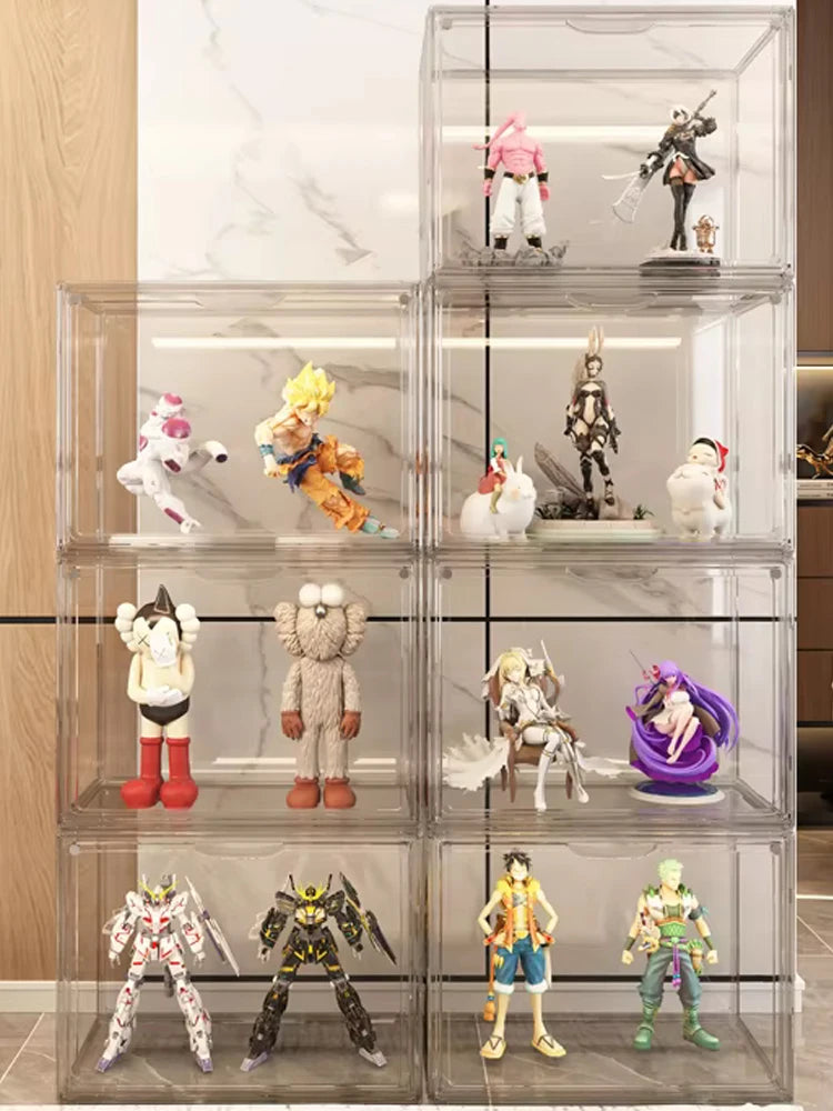 Multifunctional Foldable Storage Box Organizer for Figurines, Jewelry, Makeup, Blind Box, Bag Display – Super Big Acrylic Case