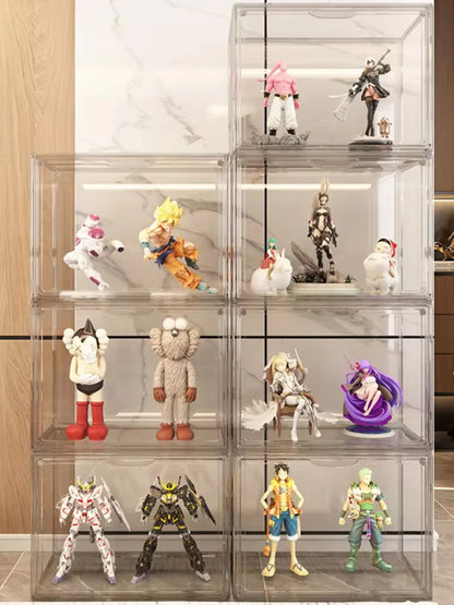Multifunctional Foldable Storage Box Organizer for Figurines, Jewelry, Makeup, Blind Box, Bag Display – Super Big Acrylic Case