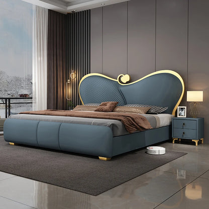 SAT. Light Luxury Creative Modern Simple Double Bed Soft Bed Bedroom King Bed Frame and Queen High-end Bedroom Furniture Set