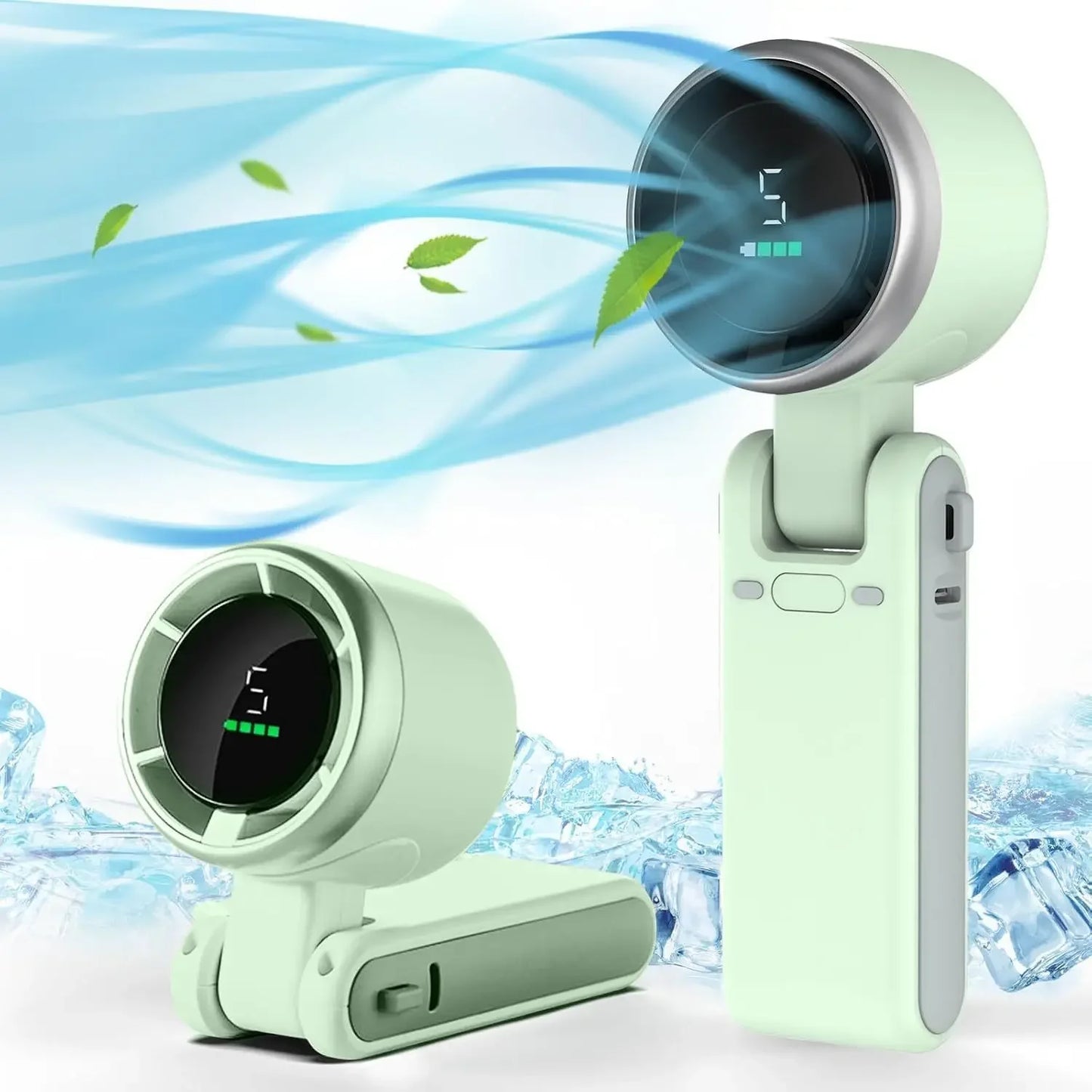 Portable Mini Handheld Fan Multi-functional Foldable Fan USB Rechargeable Mini Turbine Fan Mini Table Fan