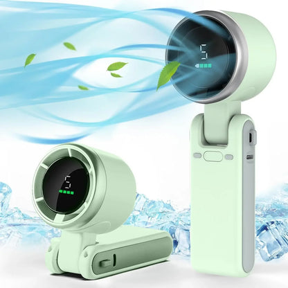 Portable Mini Handheld Fan Multi-functional Foldable Fan USB Rechargeable Mini Turbine Fan Mini Table Fan