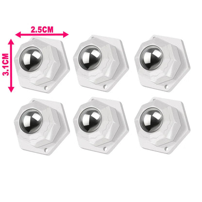 Self Adhesive Caster Wheels Appliance Rollers Appliance Sliders for Kitchen 360° Swivel Universal Wheel Mini Small Kitchen