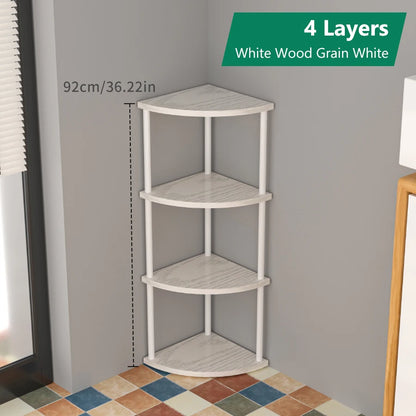 Storage Rack Wall Corner Shelf Practical Storage Rack Living Room/Kitchen/Bedroom Bookshelf Shelf Plant Rack Flower Rack 3/4/5/6