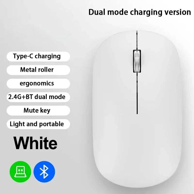 Lenovo Wireless Mouse Type-C Charging Portable Office Silent Click Ergonomic Universal Laptop Lightweight Office Game No-Noise