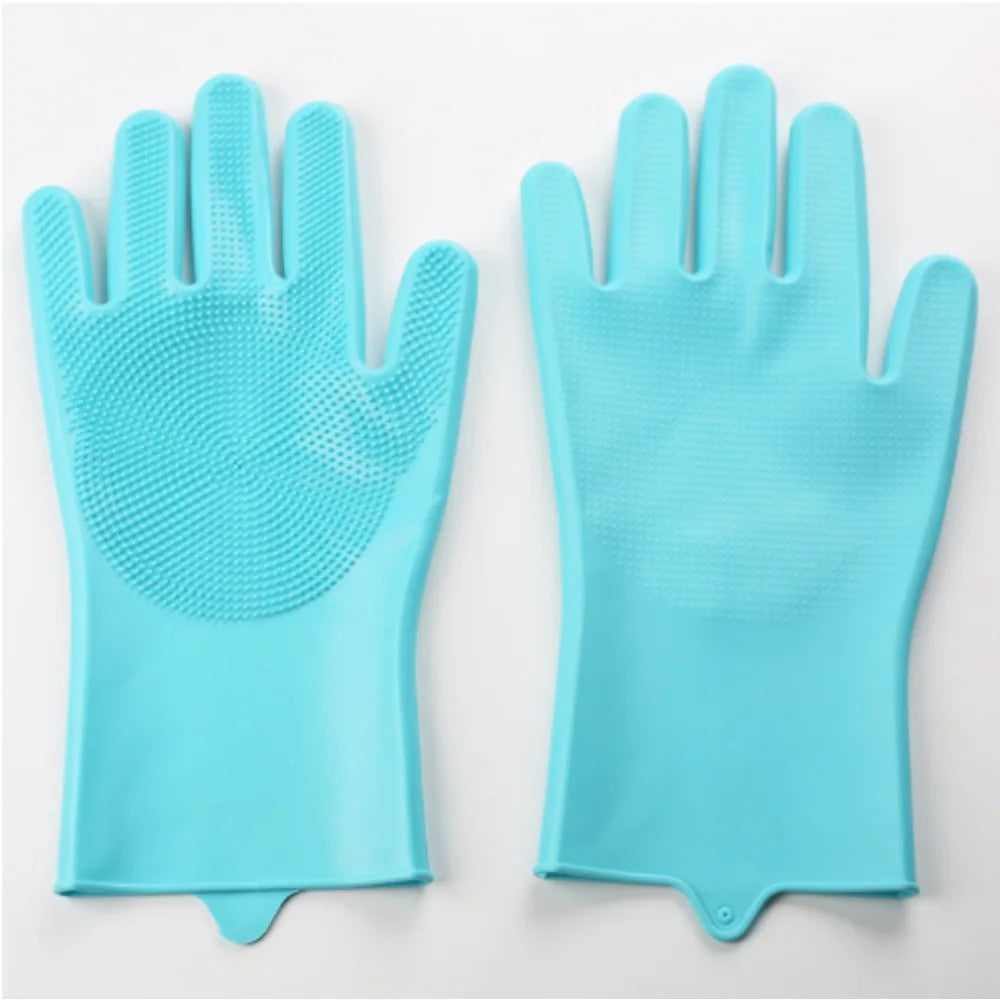 Pet Grooming Bathing Gloves Dog Cat Bathing Shampoo Scrubber Magic Massaging Cleaning Cleanner Sponge Silicon Hair Removal Glove