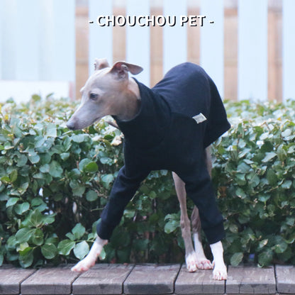 Italian Greyhound/Whippet Slim Fit Dog Clothing Turtleneck Stretch Pet Bottoming Shirt Black Premium Pet Clothing