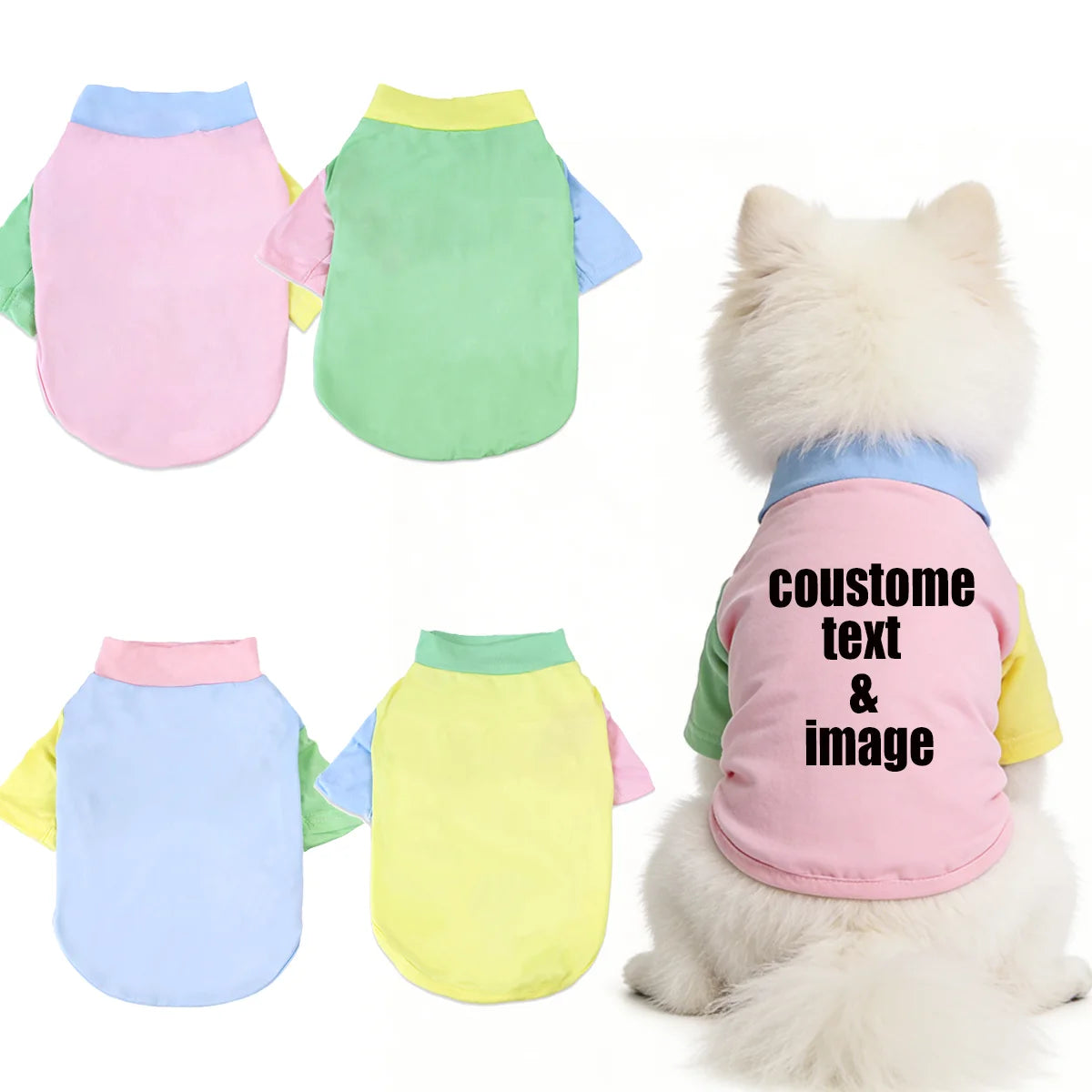 1 Pc Pet T-shirt  Fashionable Cartoon Bear Soft Breathable Dog Vest Cat Casual Clothes