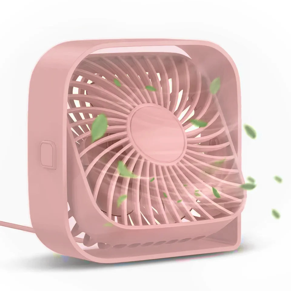 Portable desktop fan, USB powered mini desktop fan, capable of 360 ° rotation, suitable for offices, bedrooms, and study rooms