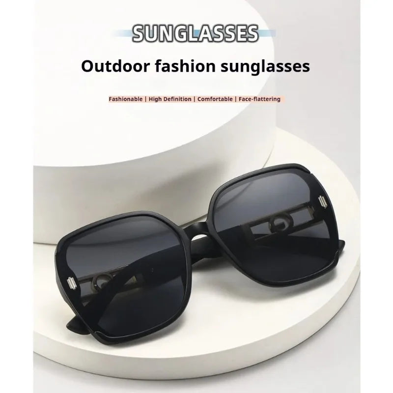 Fashionable Luxury Square Sunglasses, Premium Ladies' Sunglasses, Classic Vintage Eyewear, Women's Summer Travel Sunglasses.