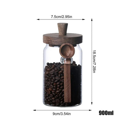 Glass Jars Glass Bottle Coffee Can Snack Storage Jar Glass Airtight Canister Sealed Food Container Ginger Cereal Dispenser