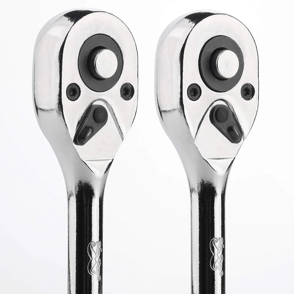 1/4 1/2 3/8 Inch Ratchet Wrench 24 Tooth Drive Ratchet Socket Wrench Tool Multi-funtion DIY Hand Tool Ratchet Handle Wrench