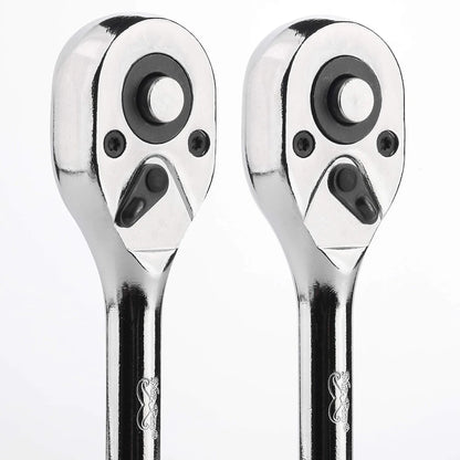 1/4 1/2 3/8 Inch Ratchet Wrench 24 Tooth Drive Ratchet Socket Wrench Tool Multi-funtion DIY Hand Tool Ratchet Handle Wrench