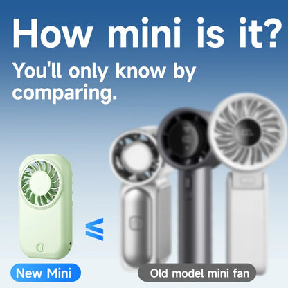 Portable Handheld Small Fan 5-speed Wind 1200mah Battery Capacity Mini USB Rechargeable Handheld Fan Suitable Outdoor