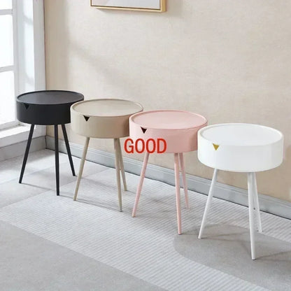 Modern Simple Bedroom Bedside Table Rental Room with Bed Side Table Storage Small Table