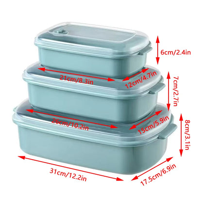 Food Storage Containers With Lid Fridge Meat Vegetable Fresh-Keeping Organizer Box For Kitchen Storage