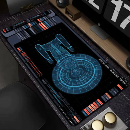 Black and White Mouse Pad Star Trek Laptop Mouse Pad Office Mouse Pad Computer Keyboard and Mouse Pad Large-Size Gaming Desk Mat