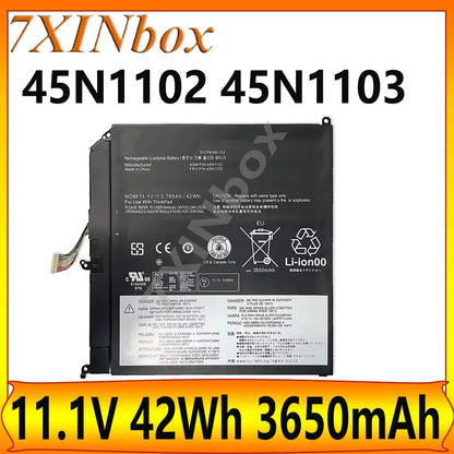 7XINbox 45N1102 45N1103 11.1V 42Wh 3650mAh Original Laptop Battery For Lenovo ThinkPad X1 Helix Built-in Battery