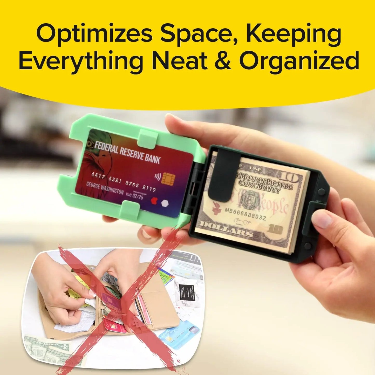 Wallets 4 RFID Blocking Wallet for Men with Removable Money Clip - Slim, Secure and Crush Resistant