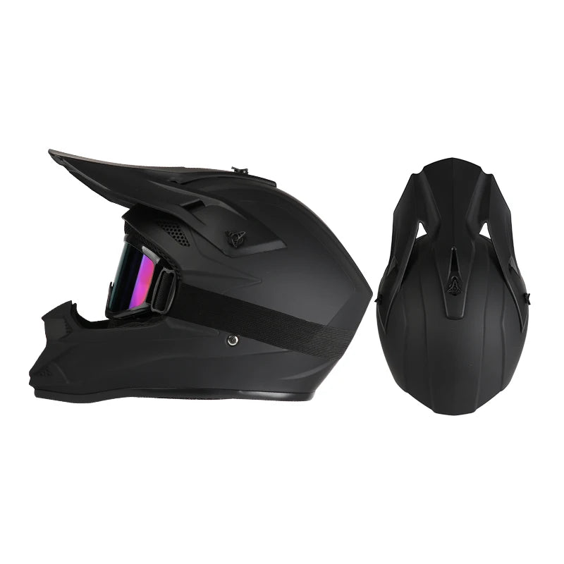 Off Road Motorcycle Helmet Rally Downhill Full Helmet Riding with Goggles Suitable for All Seasons for Men Women and Children
