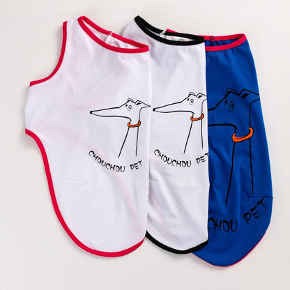 Breathable Cotton Pet Clothes for Big Dogs, Thin Vest, Cool Cat, Puppy Clothing, Leisure T Shirt, Bichon, Teddy, Summer