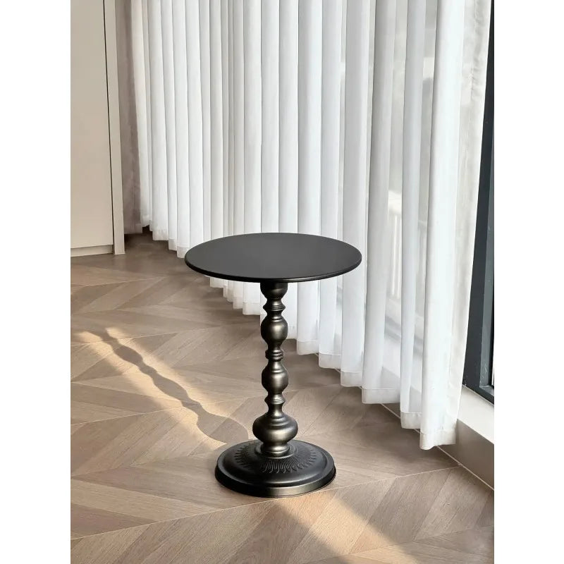 Retro corner few wrought iron bedside storage small round table sofa side few living room balcony household coffee table side