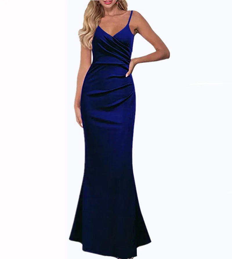 Spring and summer new style dress, pure color slim slim sash swing dress