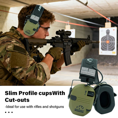 Earmuff Anti-noise Headphone Electronic Shooting Hearing Protection Headset Sound Amplification Foldable