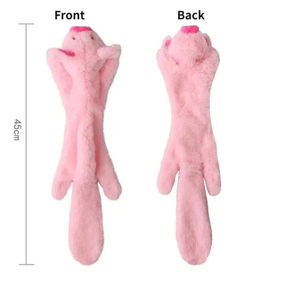 Funny Simulated Animal No Stuffing Dog Toy with Squeakers Durable Stuffingless Plush Squeaky Dog Chew Toy Crinkle Pet Squeak Toy