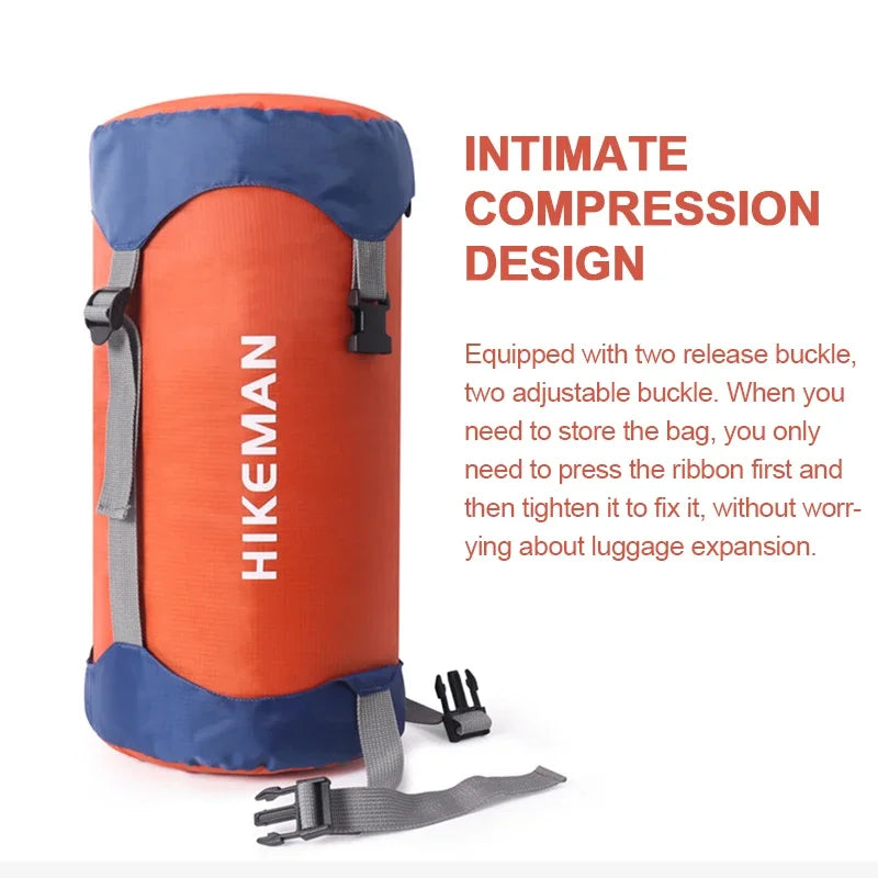 S/M/L/XL Size Waterproof Compression Sleeping Bag Storage Bag Stuff Sack Portable Ultralight Outdoor Hiking Camping Storage Bag