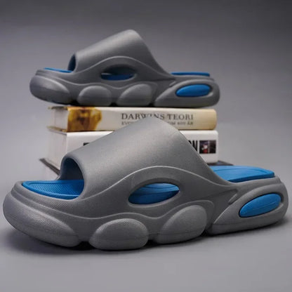Thick soled sandals suitable for men to wear outside, height increasing, sporty and trendy home slippers for men