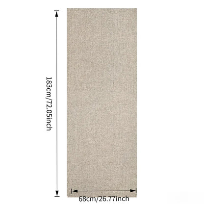 Organic Linen 5mm Natural Rubber Yoga Mat, Eco-Friendly Non-Slip, Shock Absorbing Quiet Workout Mat with Carry Strap