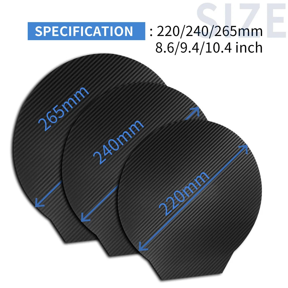 Double Heated Bed PET/PEO+PEI Spring Steel Sheet PEI Bed Diameter 220/240/265/309/270mm Round For Rostock Delta Kossel/Flsun