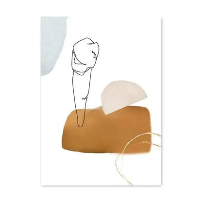 Modern Abstract Line Art Canvas Painting  Dental Clinic Wall Decor Dentist Office Posters and Prints Aesthetic Teeth Artwork for