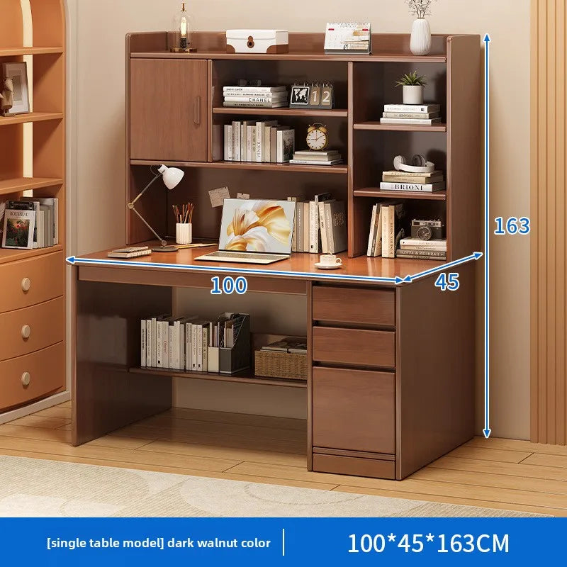 Desk Home Modern Simple Bookshelf Integrated Student Bedroom Learning To Write With Drawing Desk Office Computer Desk