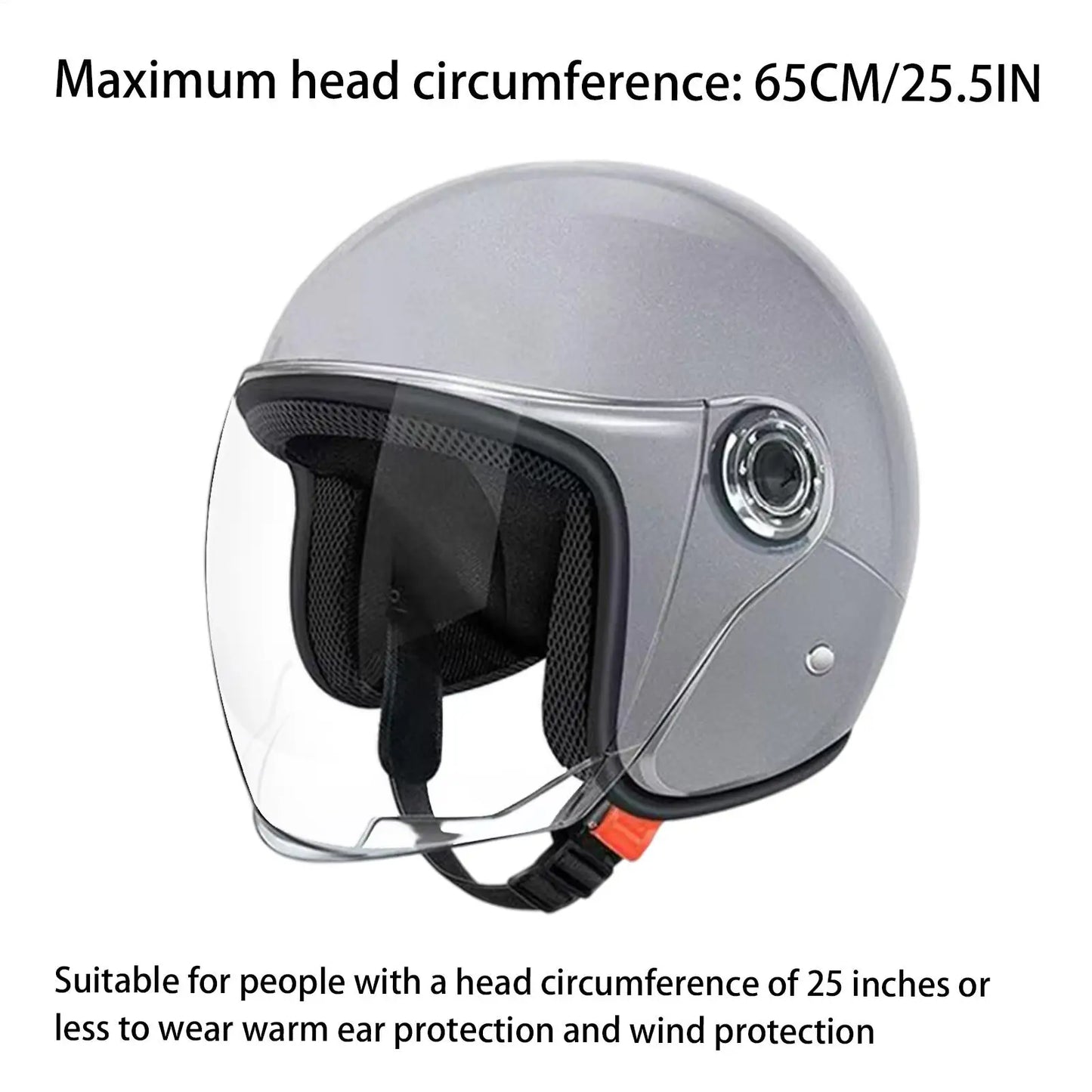 Lightweight Motorcycle Hat Scooter Safety Hat Warm Safe Device Comfortable Headwear for Women Travel Road Trip Adults Men Riding