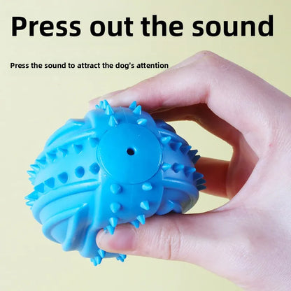 TPR Pet Puppy Toys Rubber Sound Barbells Barbed Dumbbells Dog Grinding Toys Flexible Bite Resistance Clean Teeth Pet Supplies