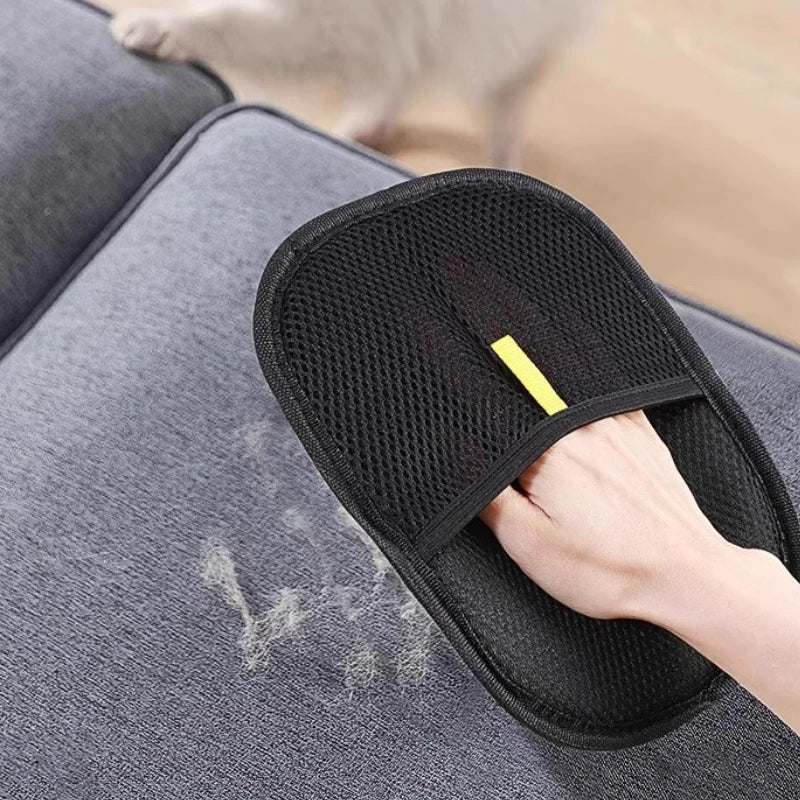 Pet Hair Removal Tool Reusable Static Removal Gloves, Double-Sided Grooming Gloves for Pets Removes Pet Fur Hair for Carpets
