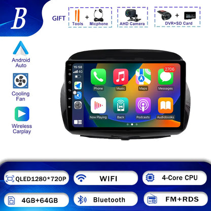 GPS Navigation Android 15 For Honda Edix FRV 2004-2009 BT Carplay Car Radio Multimedia  Head Unit WIFI Video Player 4G DSP Audio