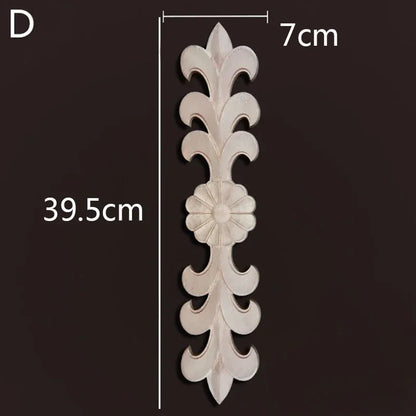 Wooden Furniture Appliques Luxury Living Room Decoration Home Decor Antique Onlays Mouldings Unique Natural Floral Wood Carved