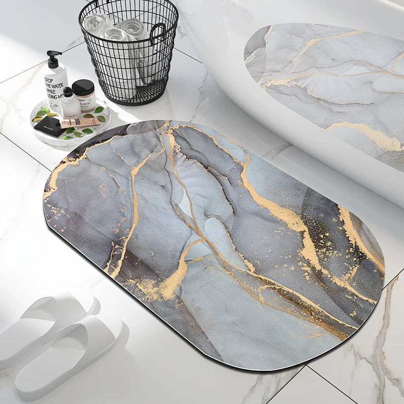 Soft Bathroom Mat Diatomaceous Earth Floor Mats Bathroom Rugs Super Absorbent Toilet Carpet Door Bath Foot Mats Non-slip Shower
