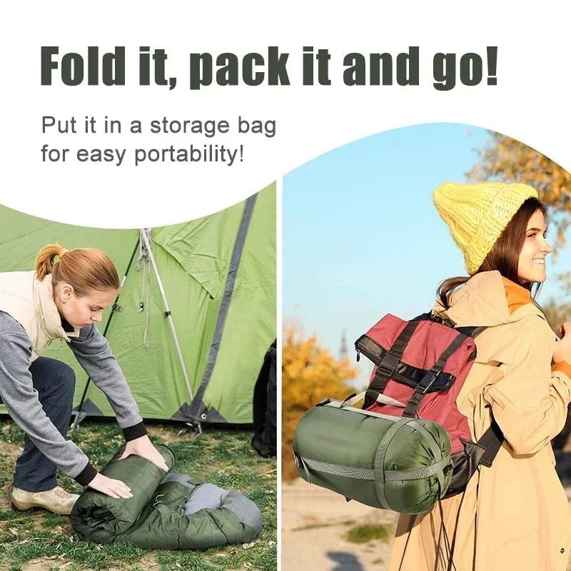Ultralight Waterproof 4 Season Envelope Sleeping Bag - Warm Camping & Backpacking Bag for Outdoor Hiking