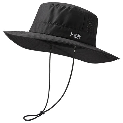 BASSDASH UPF 50+ Water-Resistant Fishing Bucket Hat with Laser Perforated Mesh Adjustable for Men Women Outdoor Hiking