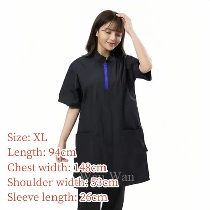 Pet Dog Grooming Clothing Waterproof Work Clothes Pet Groomer Uniforms Long Style Hair Salon Anti Hair Smock Hairdresser Gown